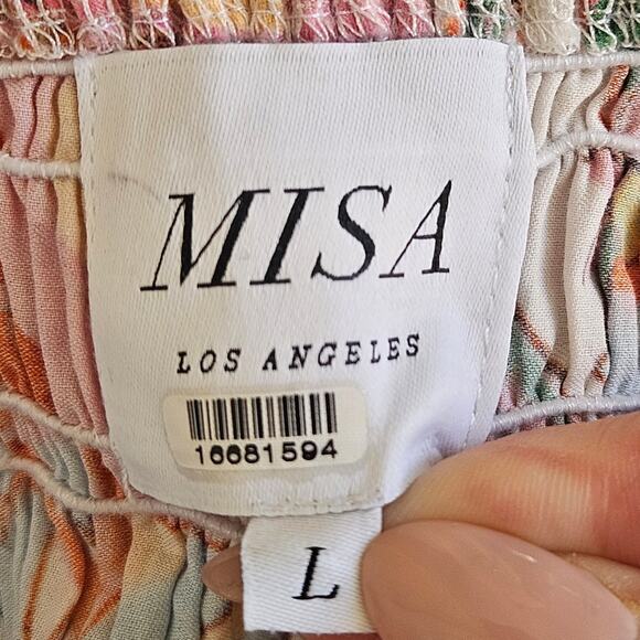 MISA Los Angeles Andrea Jumpsuit Floral Wide Leg Size Large - Picture 8 of 16